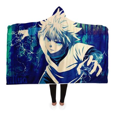 Killua Zoldyck Hooded Blanket Style H03 Adult / Premium Sherpa - Aop