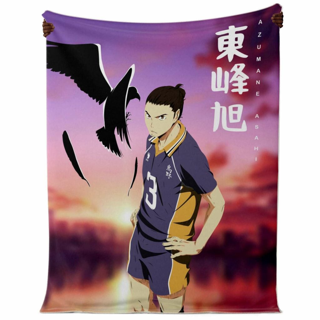 Haikyuu Number.03 Karusano High Blanket Style Premium Microfleece - Aop