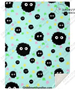 Cute Susuwatari Star Microfleece Blanket M Premium - Aop