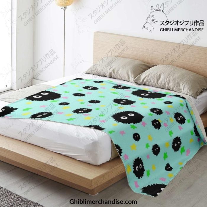 Cute Susuwatari Star Microfleece Blanket Premium - Aop
