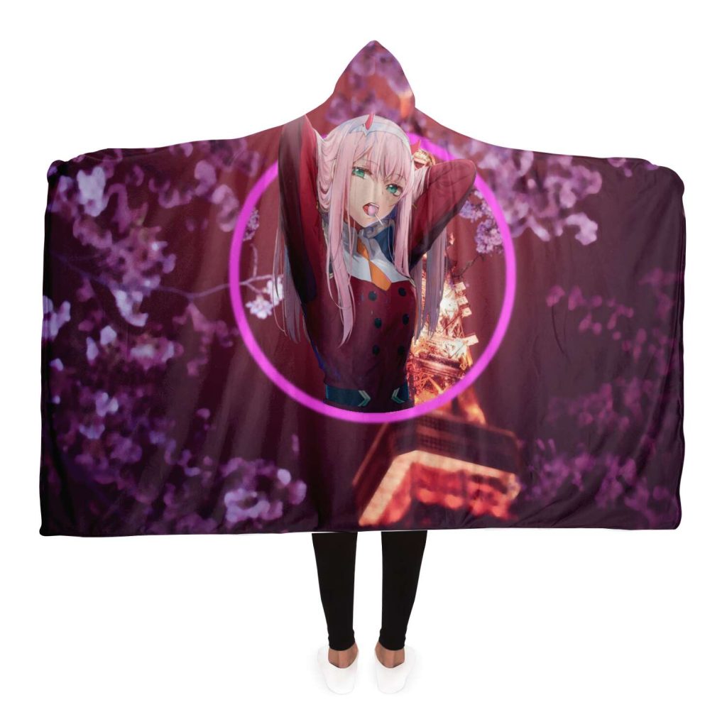 Darling In The Franxx Hooded Blanket #01 Adult / Premium Sherpa - Aop