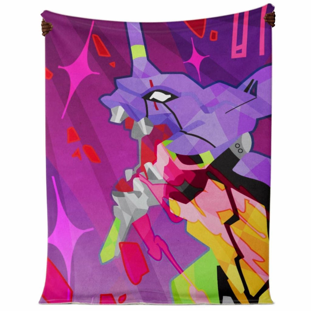 Evangelion Unit-01 Minecraft 3D Blanket Premium Microfleece - Aop