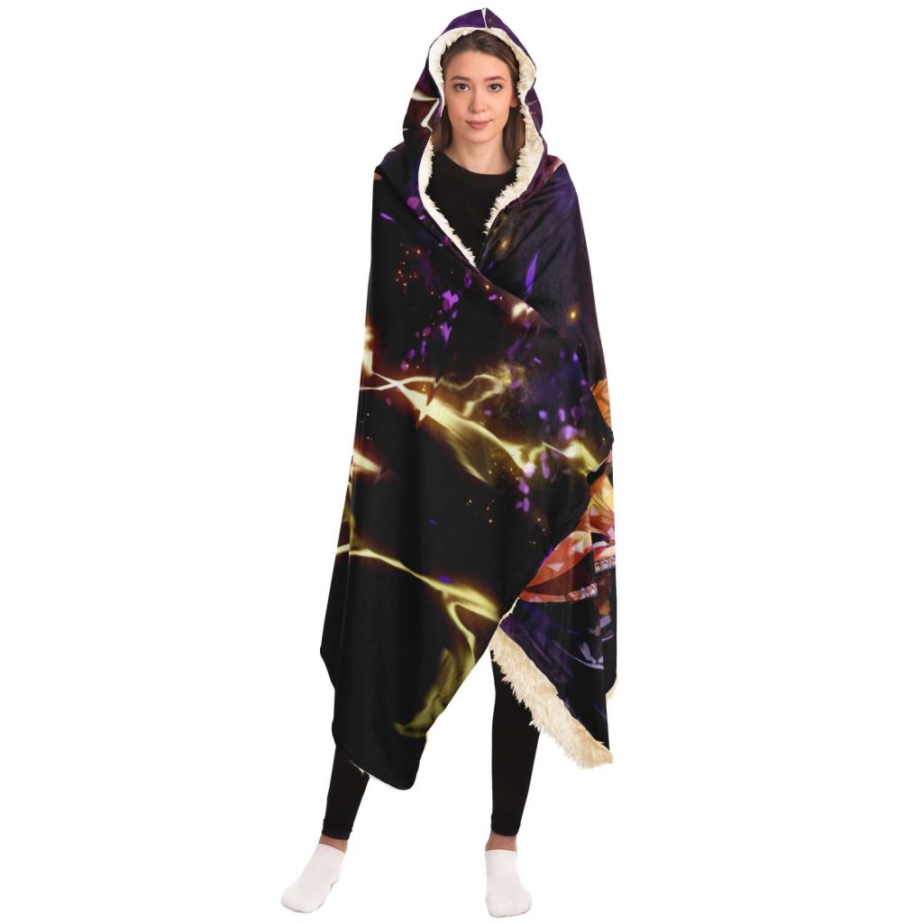 New 3D Demon Salyer Zenitsu Agatsuma Hooded Blanket - Aop