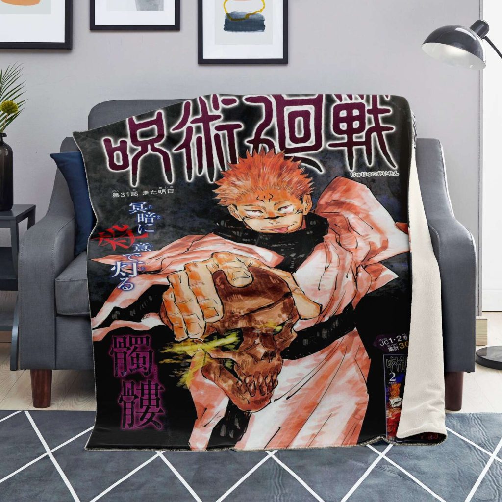 Jujutsu Kaisen Microfleece Blanket #02 Premium Microfleece - Aop