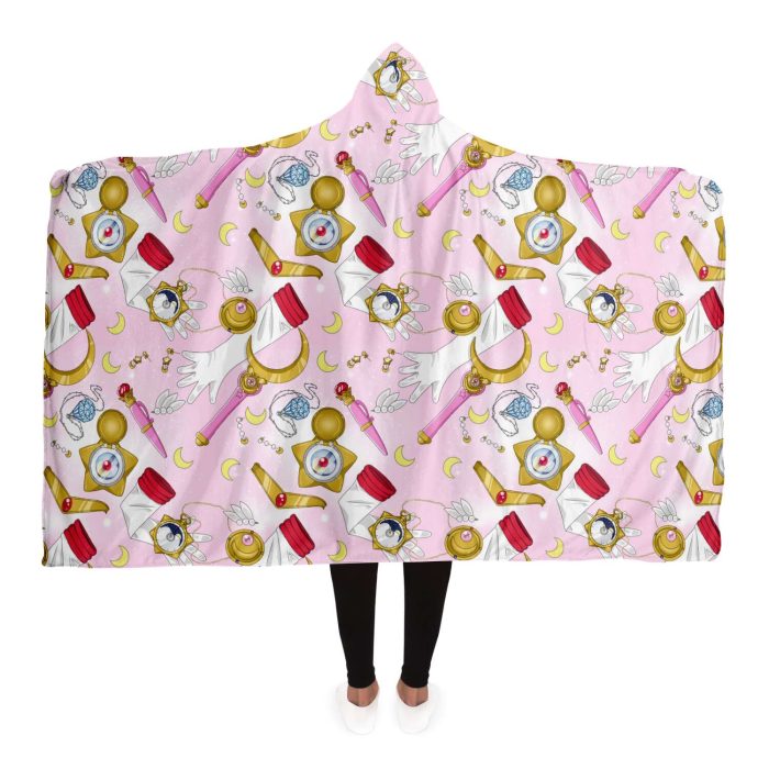 Sailor Moon Hooded Blanket #05 Adult / Premium Sherpa - Aop