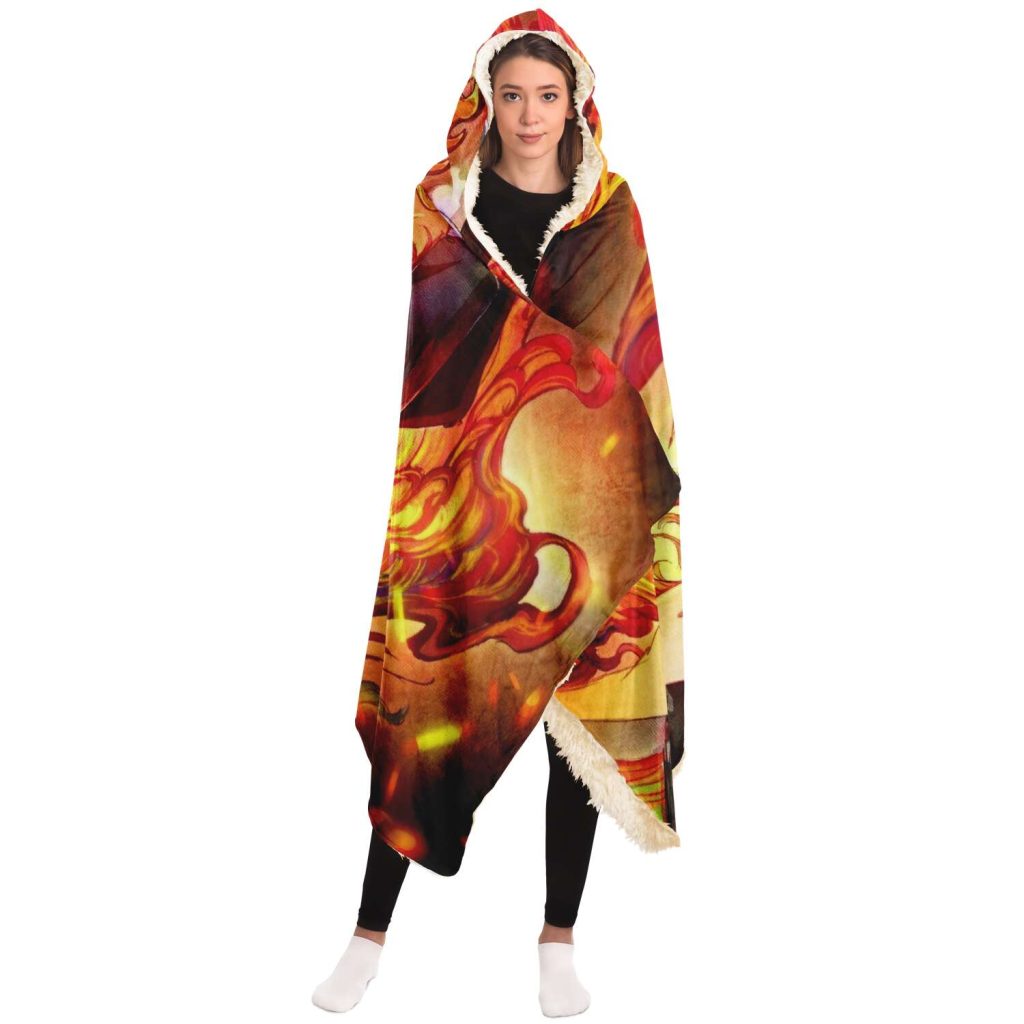 Demon Salyer Kyojuro Rengoku 3D Hooded Blanket - Aop