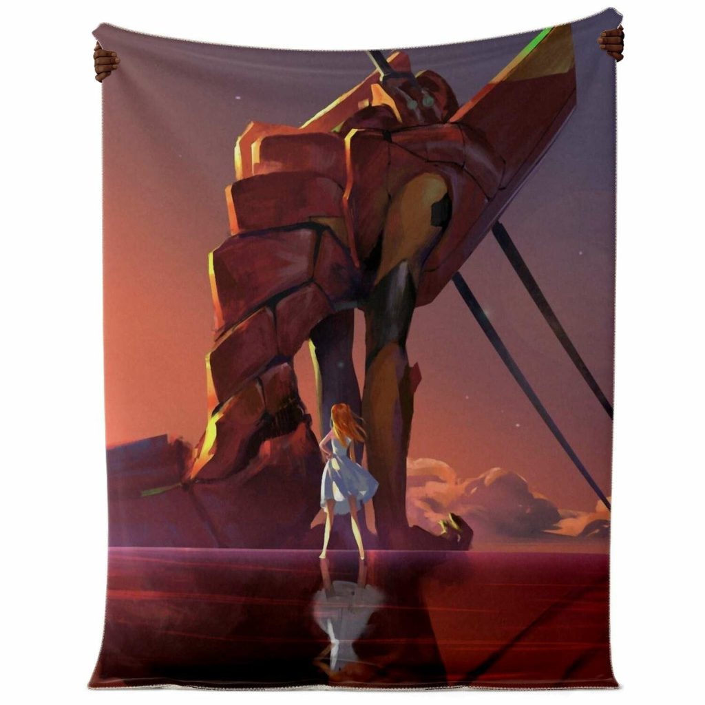 Evangelion Sunset 3D Blanket Premium Microfleece - Aop