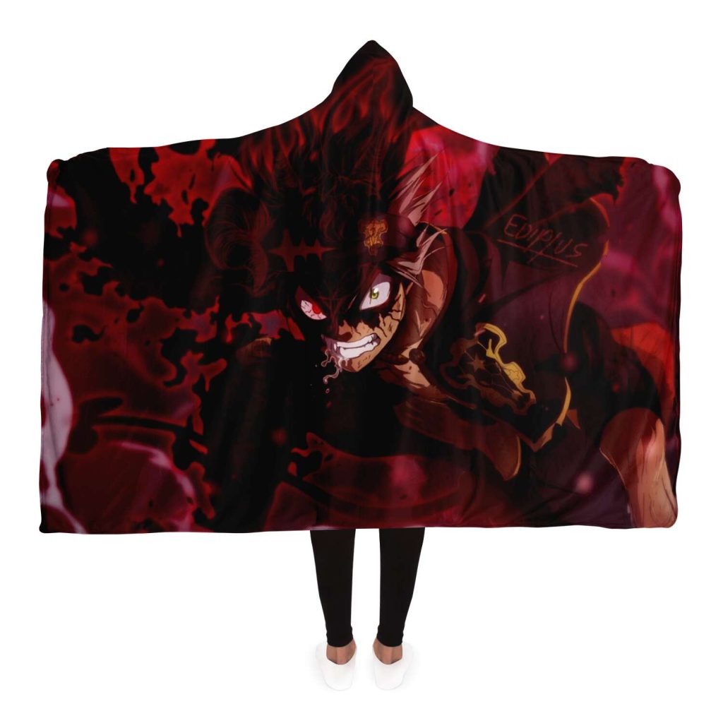 Black Clover Hooded Blanket #01 Adult / Premium Sherpa - Aop