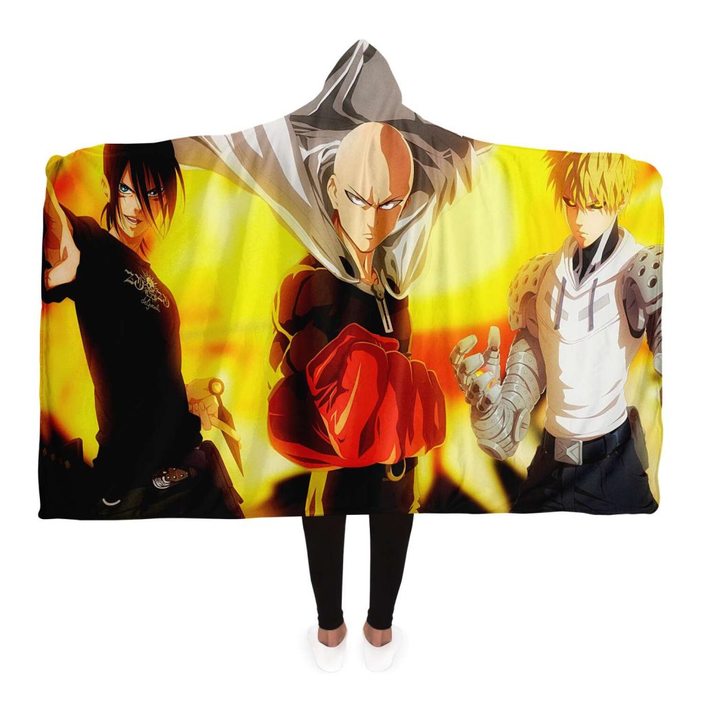 One Punch Man Hooded Blanket #04 Adult / Premium Sherpa - Aop