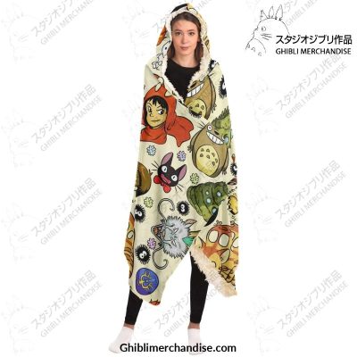 Ghibli Full Character 3D Hooded Blanket - Aop