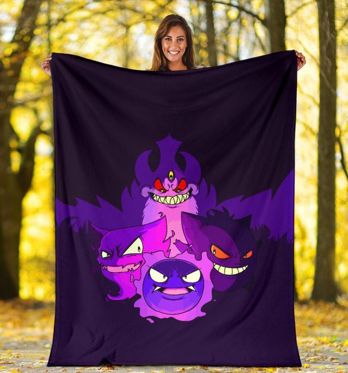 Ghoulish Gengar Pokemon Blanket