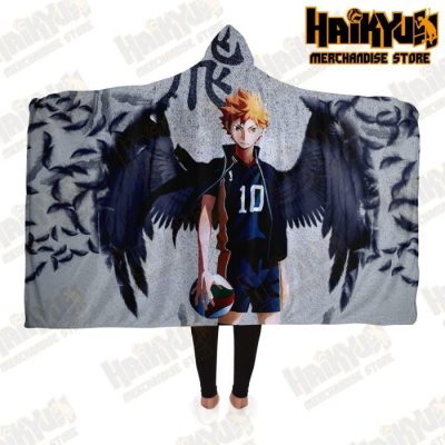 Haikyuu Hinata Shouyou Hooded Blanket New Design No.5 Adult / Premium Sherpa - Aop