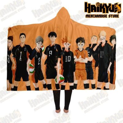Haikyuu Karasuno High School Hooded Blanket New Design No.2 Adult / Premium Sherpa - Aop