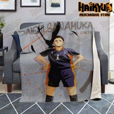 Haikyuu Sawamura Daichi Premium Microfleece Blanket - Aop