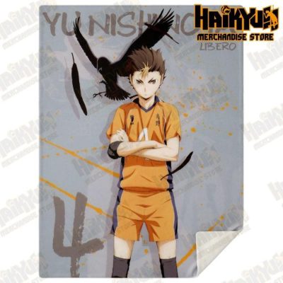 Haikyuu Yu Nishinoya Premium Microfleece Blanket M - Aop