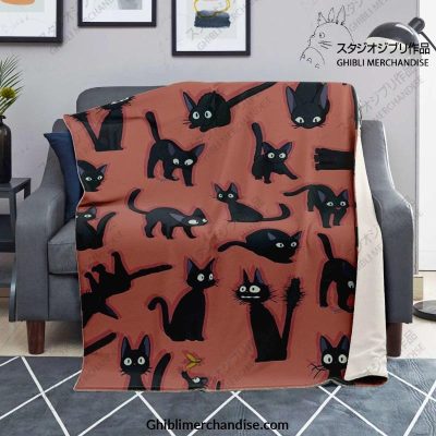 Jiji Black Cat Microfleece Blanket Premium - Aop