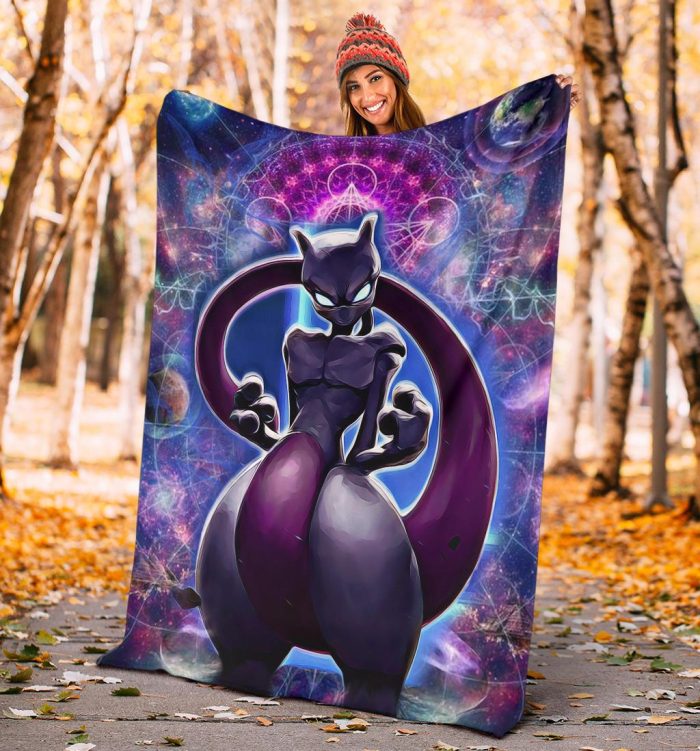 Mystic Mewtwo Pokemon Blanket