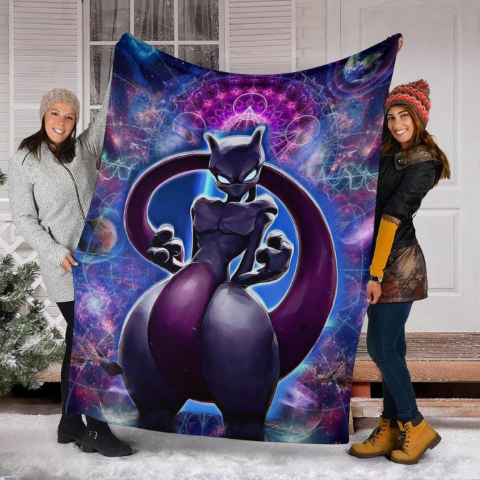 Mystic Mewtwo Pokemon Blanket