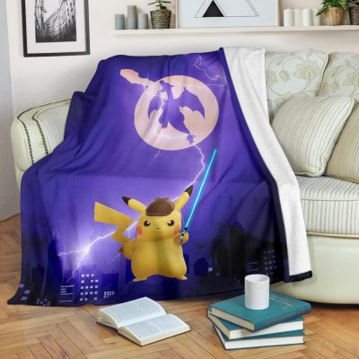 Pikachu With Sword Pokemon Blanket