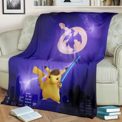 Pikachu With Sword Pokemon Blanket