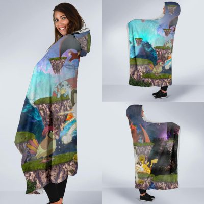 Pokemon Floating Hills Hooded Blanket