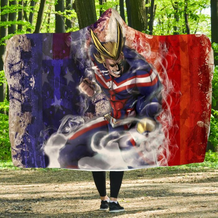 Power All Might Hooded Blanket