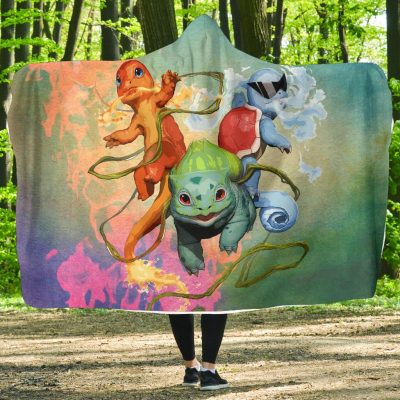 Power Pokemon Attack Hooded Blanket