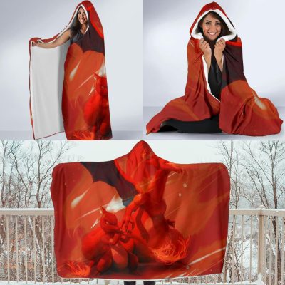 Red Hot Charizard Pokemon Hooded Blanket