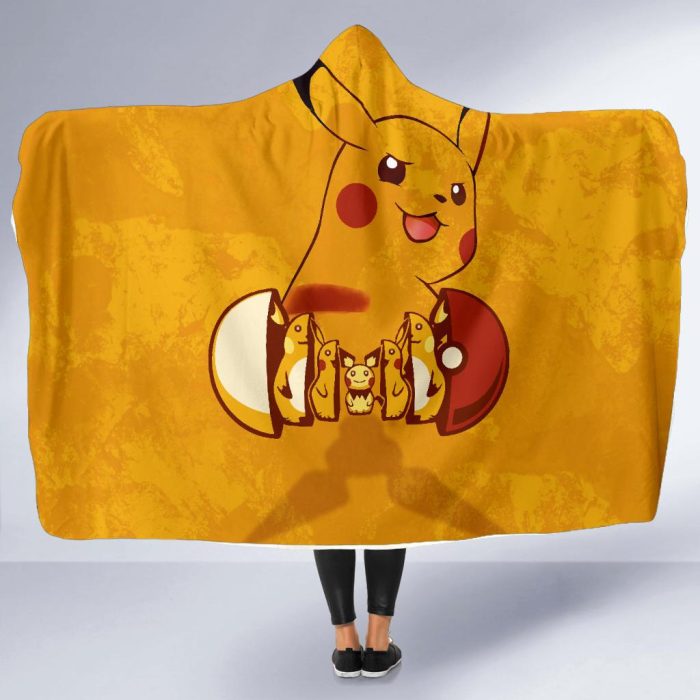 Russian Doll Pikachu Pokemon Hooded Blanket