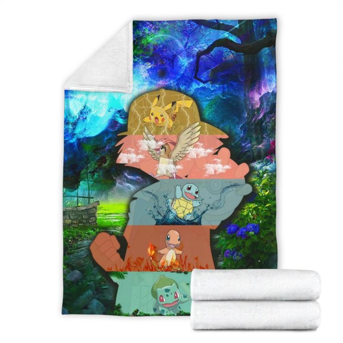 Spiritual Ash Pokemon Blanket