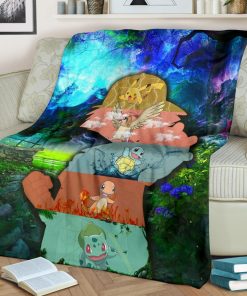 Spiritual Ash Pokemon Blanket