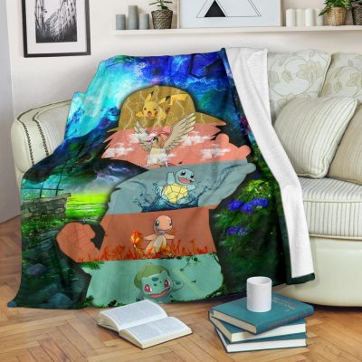 Spiritual Ash Pokemon Blanket