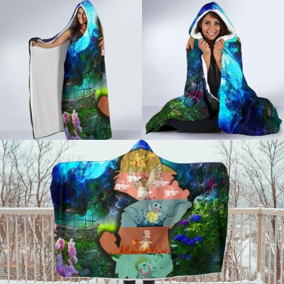 Spiritual Ash Pokemon Hooded Blanket