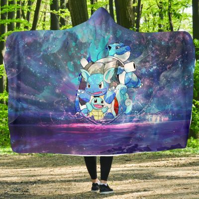 Squirtle Splash Pokemon Hooded Blanket