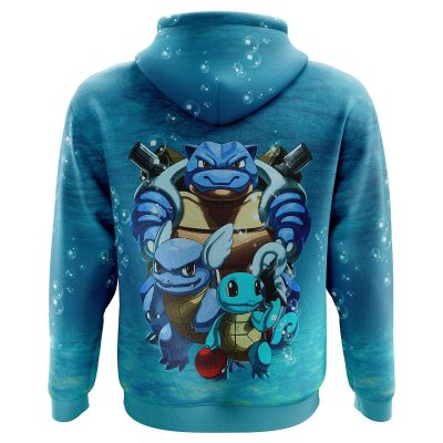 Squirtle Wartortle Blastoise Pokemon Hoodie