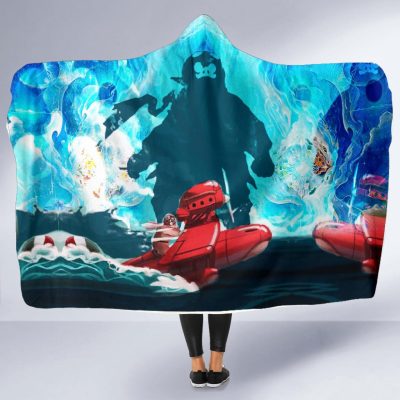 Striking Porco Rosso Hooded Blanket