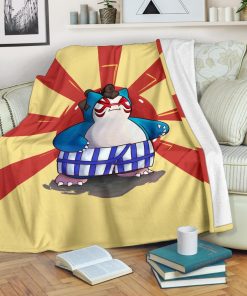 Sumo Snorlax Pokemon Blanket