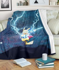 Thor Pikachu Pokemon Blanket