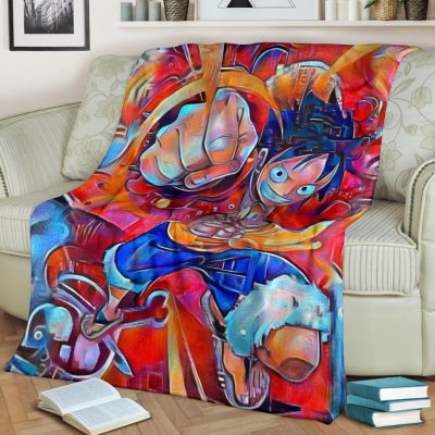 Trippy Luffy One Piece Blanket