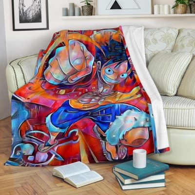 Trippy Luffy One Piece Blanket