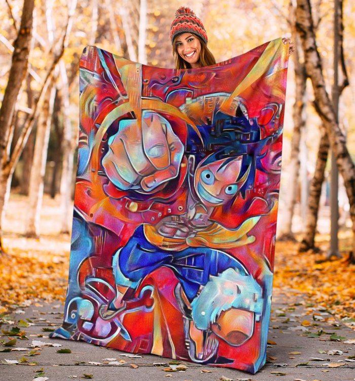 Trippy Luffy One Piece Blanket