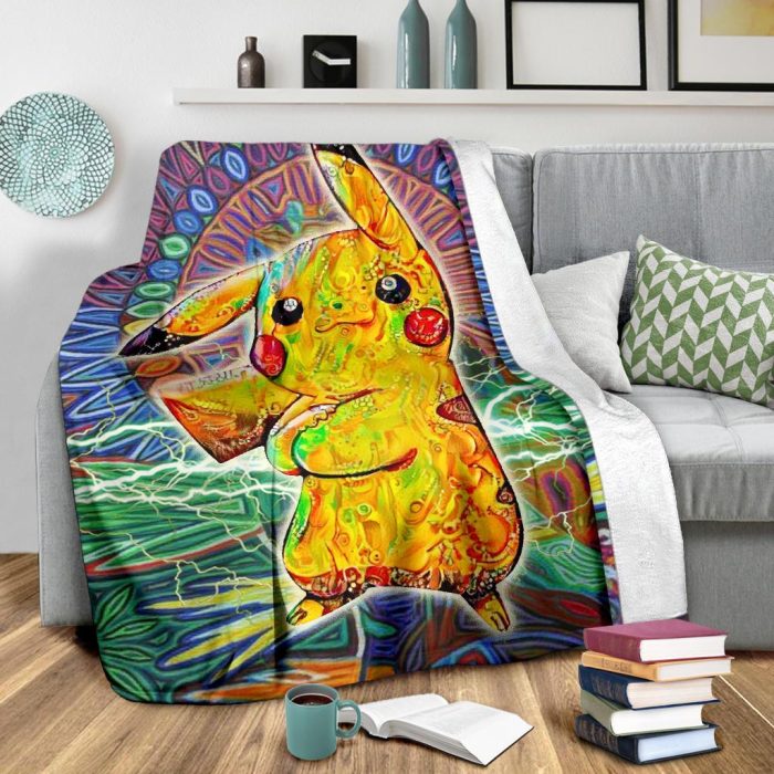 Vibing Pikachu Pokemon Blanket