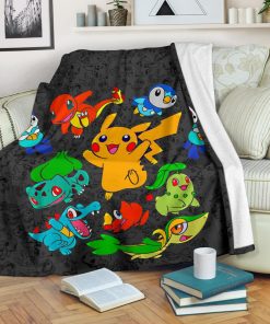 Vibing Pokemon Characters Blanket