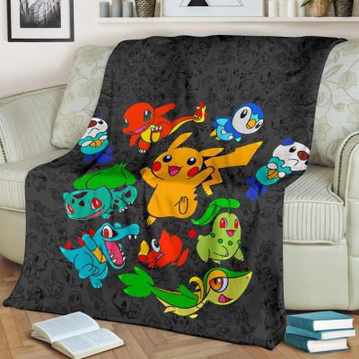 Vibing Pokemon Characters Blanket