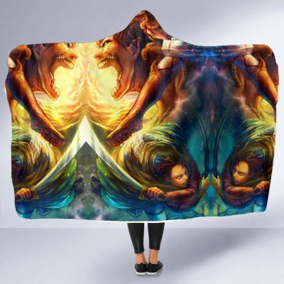 Vibrant Attack On Titan Hooded Blanket