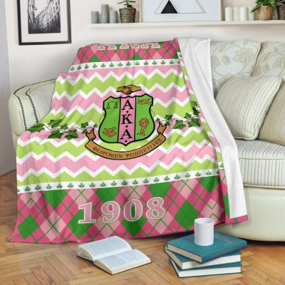 Alpha Kappa Alpha Fleece Blanket Sorority Home Decor Custom For Fans AA22082201