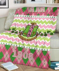 Alpha Kappa Alpha Fleece Blanket Sorority Home Decor Custom For Fans AA22082201