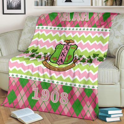 Alpha Kappa Alpha Fleece Blanket Sorority Home Decor Custom For Fans AA22082201