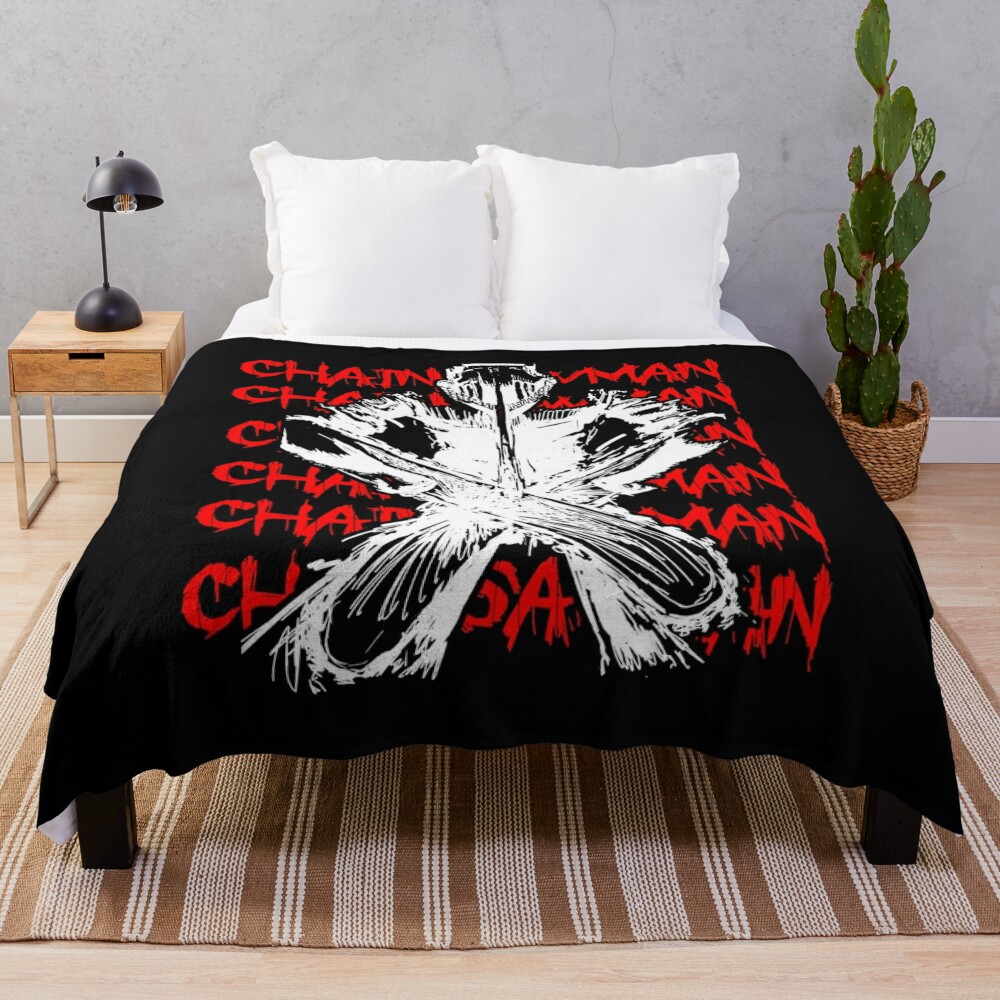 Style 3 Denji Chainsawman Art Throw Blanket